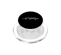 Latido del corazón París Texto ECG Curva Ciudad Francia PopSockets PopGrip para MagSafe