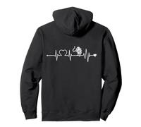 Latido del corazón Tigre ECG Curva Gato depredador Animal Salvaje Sudadera con Capucha