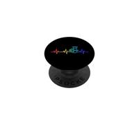 Latido del corazón Tuba Player Life ECG Pulso de frecuencia cardíaca PopSockets PopGrip Adhesivo