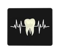 Latido del Diente Dentista Higienista Dental Higiene Mouse Pad Agradable Mousepad Bordes Cosidos Alfombrilla De Ratón para Hogar Pc Gaming 25X30Cm