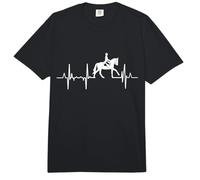 Latido del Jinete Cardiograma del Jinete a Caballo Comfort Colors Adult Heavyweight T-Shirt