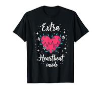 Latido Extra Dentro de un Lindo corazón de Embarazo Camiseta