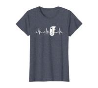 Latidos De Tuba para Tubistas Camiseta, Mujer, Azul Jaspeado, L