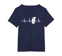 Latidos De Tuba para Tubistas Camiseta, Mujer Tallas Grandes, Azul Marino, 1XL Grande
