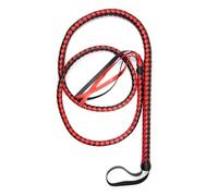 Látigo BDSM largo de 2 m,ataduras de bondage,fetiche erótico de montar a caballo,azotes de cuero,juguetes sexuales para parejas,mujeres,juegos para adultos,negro,rojo,talla única