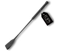 Látigo BDSM SM de FOPS, vara de cuero de 45,5 cm negra para parejas y fetichismo | vara de montar, juguete sexual extremadamente resistente B70
