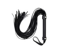 Látigo de Caballo Negro 18in con Emmanaque Ergonómico para Equitación y Entrenamiento, Accesorio Ideal para Jinetes Principiantes y Avanzados, Hecho en Falsa Cuero Durable para Uso Rutinario
