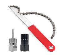 Látigo de cadena de bicicleta, herramienta de extracción de casetes, extractor de piñón, llave universal para compartimento de cassette y corona de tornillo