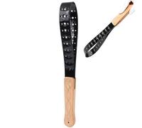 Látigo de Charol con Mango de Madera, Flogger para Juego de Rol, Accesorio para Adultos con Diseño Elegante, Tiras Flexibles de Charol, Complemento para Parejas