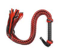 Látigo de cuero de 78 cm para azotes,bdsm,bondage,fetiche gay,colas de borla,tejido de poliuretano,pala de azotes,juguete para parejas,negro,rojo,talla única