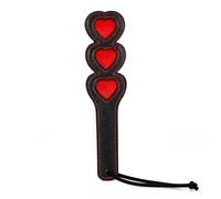 Látigo de cuero en forma de corazón,paleta para azotar,esclavo,azotador,BDSM,fetiche,parejas,juego de cosplay,flirteo,juguetes sexuales,negro,talla única