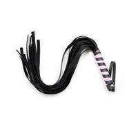 Látigo de cuero pequeño para parejas adultas,juguete sexual alternativo,45 cm,con borlas,para ataduras,juegos de rol,color negro oscuro,talla única