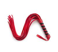 Látigo de cuero pequeño para parejas adultas,juguete sexual alternativo,látigo de borla de cuero de 45 cm,restricción,bondage,juego de rol sexual,rojo,talla única