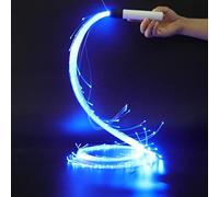 Látigo de fibra óptica LED, luz de látigos de baile de 130 cm, 130 látigos de baile de fibra óptica de 0,5 mm, 4 modos giratorios de 360° para bailar, fiestas, espectáculos de luces, festivales de mú