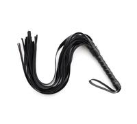 Látigo largo de cuero de PU, azotador de peluche de nailon, esposas sexuales, esclavitud, accesorios exóticos sumisos, juguetes for parejas, juegos for adultos(Black)