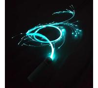 Látigo, luces giratorias LED Up que bailan de fibra óptica, 4 modos de iluminación variables Whips, Látigo de fibra óptica alimentado por batería reutilizable, látigos que brillan intensamente con 4 m