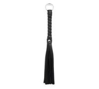 Látigo pequeño suelto de 28 cm con anilla de hierro y flequillo,3 colores,estilo mini de PU,juguetes sexuales para BDSM,accesorios para coquetear en pareja,negro,talla única