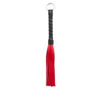 Látigo pequeño suelto de 28 cm con anilla de hierro y flequillo,3 colores,estilo mini de PU,juguetes sexuales para BDSM,accesorios para coquetear en pareja,negro y rojo,talla única.