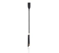 Látigo portátil para entrenamiento ecuestre,accesorio para espectáculos escénicos,fusta de carreras con mango de piel sintética,color negro,45 cm,talla única