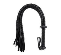 Látigo sexual de cuero de 78 cm para azotes,bondage,BDSM,fetiche gay,cola de caballo con borlas,látigo para adultos,juguetes eróticos para coquetear,para parejas y mujeres,color negro,tal
