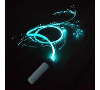 Látigos LED - Batidor de baile de fibra óptica LED giratorio de 360 grados, accesorios de baile alimentados por batería reutilizables, luz de disco de , látigos luminosos con remix con 4 modos