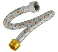 Latiguillo 50 cm Hembra 1/2” x Macho 1/2” DN8 DE13 - Latiguillos de Fontanería Fabricada Acero Inoxidable Temperatura máx 70°C Presión Trabajo 10 bar - Garantía de 5 Años - MADE IN SPAIN - ONIX TECH