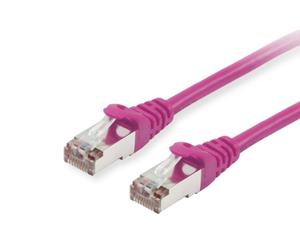 LATIGUILLO APANTALLADO S/FTP CATEGORIA 6 LIBRE HALOGENOS 0,5M COLOR PURPURA EQUIP P/N 605557