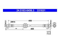 Latiguillo de freno ATE 24.5103-0456.3