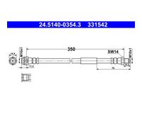 Latiguillo de freno ATE 24.5140-0354.3
