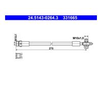 ATE Bremsschlauch 24.5143-0264.3