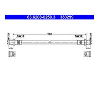 Latiguillo de freno ATE 83.6203-0250.3