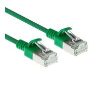 Latiguillo de red ACT CAT6A slimline S/FTP LSZH verde 0,15 m RJ45