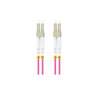 Latiguillo fibra optica lc - upc lanberg 5m multi duplex om4 50 - 125 lszh violeta