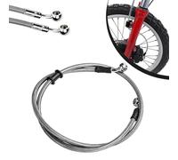 Latiguillo Freno Moto 60cm,Tubo Manguera Embrague Freno Hidráulico Reforzado para Motocross Enduro Dirt Bike-Plata