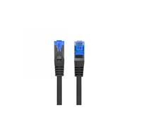 CABLE RED LANBERG LATIGUILLO CAT.6A S/FTP LSZH CCA 0.25M NEGRO FLUKE PASSED