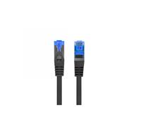 Cable red lanberg latiguillo cat.6a s - ftp lszh cca 0.5m negro fluke passed