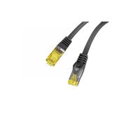 LATIGUILLO LANBERG CAT.6A S/FTP LSZH CU 0.25M FLUKE PASSED NEGRO