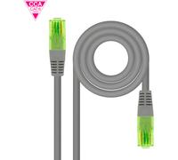 NANOCABLE 10.20.1400 - Cable de Red Latiguillo RJ45 CAT.6 UTP AWG26 CCA (Copper-Clad Aluminium) Aluminio revestido de Cobre, Gris, 50 cm