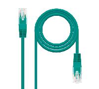 NANOCABLE 10.20.0403-GR - Cable de red Ethernet RJ45 Cat.6 UTP AWG24, 100% cobre, Verde, latiguillo de 3mts