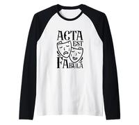 Latín - Acta EST fabula Camiseta Manga Raglan