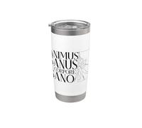 Latín - Animus sanus in corpore sano Vaso térmico de acero inoxidable de doble pared