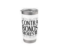 Latín - Contra bonos mores Vaso térmico de acero inoxidable de doble pared
