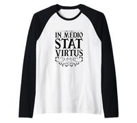 Latín - In Medio stat Virtus Camiseta Manga Raglan