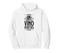 Latín - In Vino Veritas Sudadera con Capucha, Unisex para Adultos, Blanco, L