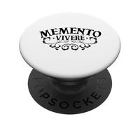 Latín - Memento Vivere PopSockets PopGrip Adhesivo