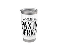 Latín - Pax in terra Vaso térmico de acero inoxidable de doble pared