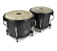 Latin Percussion Discovery Series 6-1/4-inch and 7 1/4-inch Bongo with Free Carrying Bag Drum, Onyx, (LP601D-OX-K)