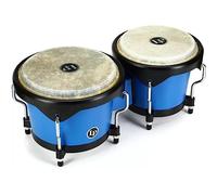 Latin Percussion Discovery Series - Bongo de 6-1/4 pulgadas y 7 1/4 pulgadas con bolsa de transporte gratis, color azul (LP601D-DB-K)