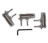 Latin Percussion LP291BR - Soporte para caldera (3 unidades, cromado)