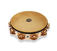 Latin Percussion Pro 10 Panderetas, Bronce, Doble Fila (LP384-BZ)